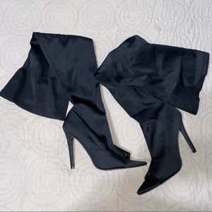 Thigh High Open Toe Heels